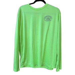 Seagrove Beach Florida Neon Green Long Sleeve Sport‎ Shirt M